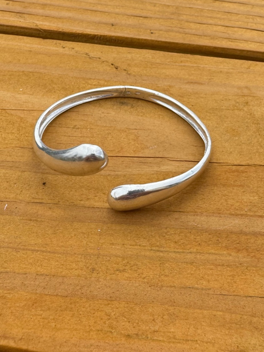 Sterling Silver Open Cuff Bracelet - Silver